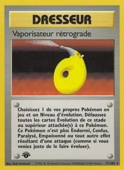 Vaporisateur rétrograde