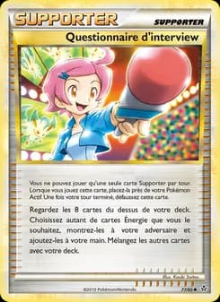 Questionnaire d’interview