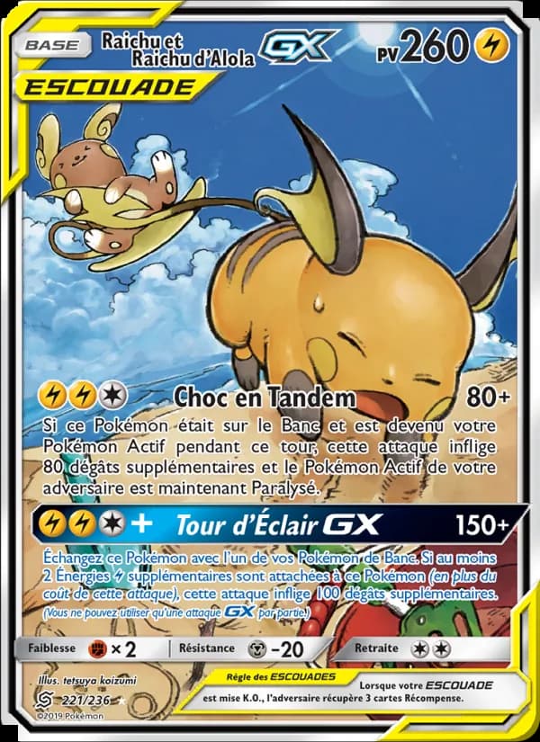 Raichu et Raichu d’Alola GX
