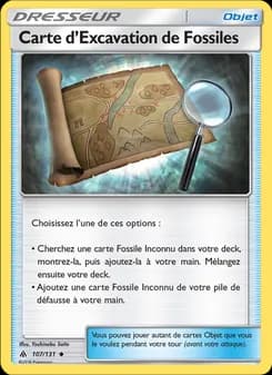 Carte d’Excavation de Fossiles