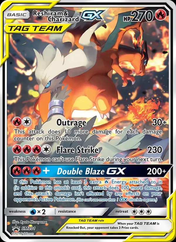 Reshiram et Dracaufeu GX