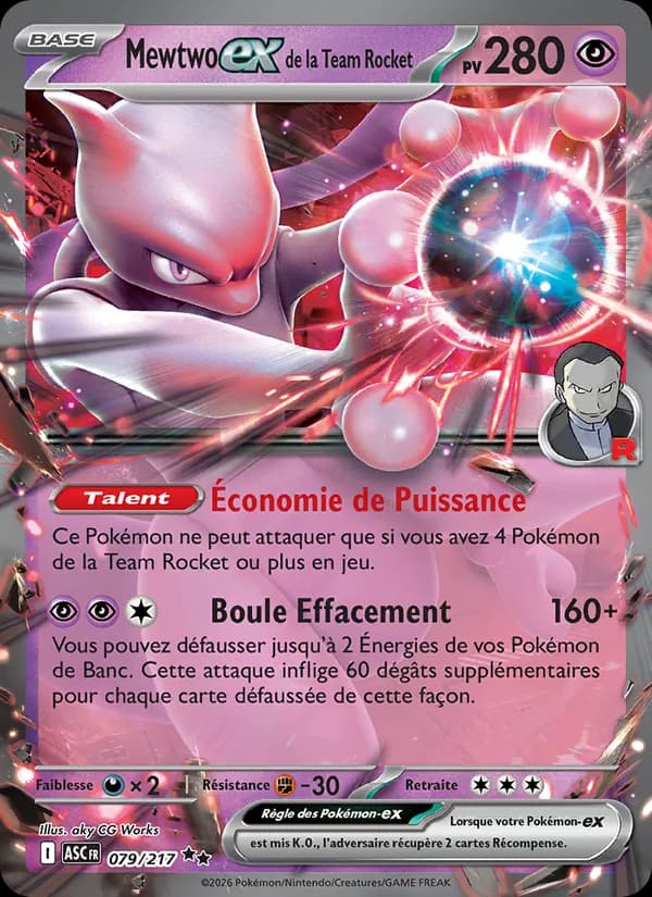 Mewtwo-ex de la Team Rocket
