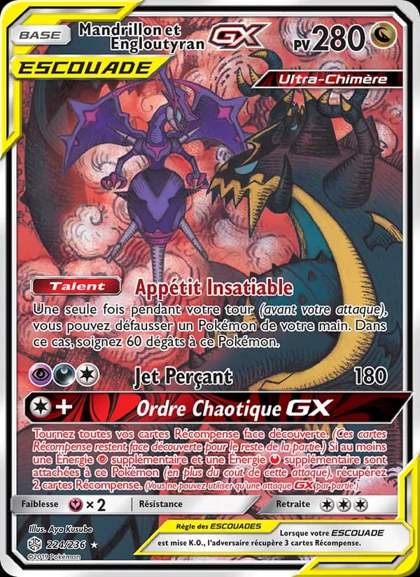 Mandrillon et Engloutyran GX